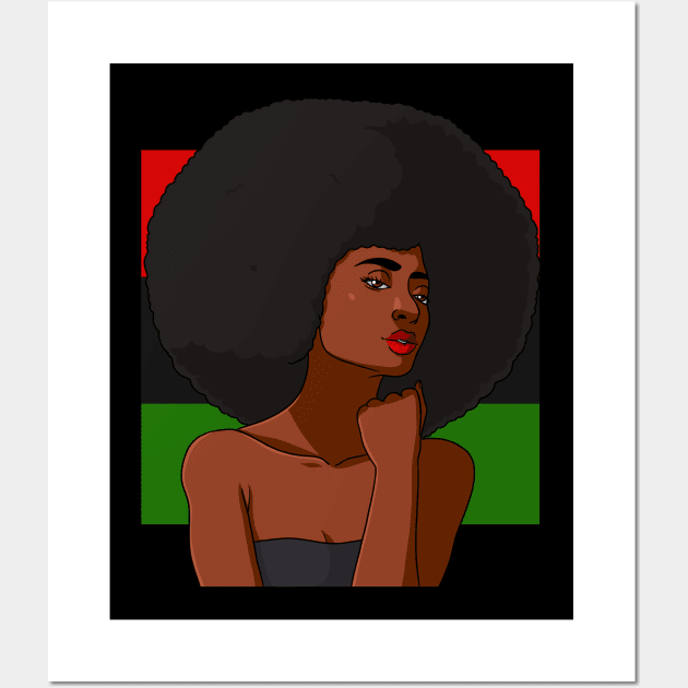 Melanin Queen Black Girl Magic Pride Wall Art by Noseking